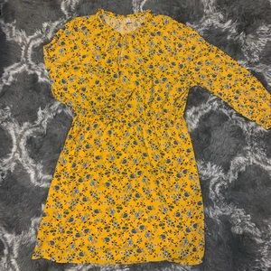 Yellow floral dress